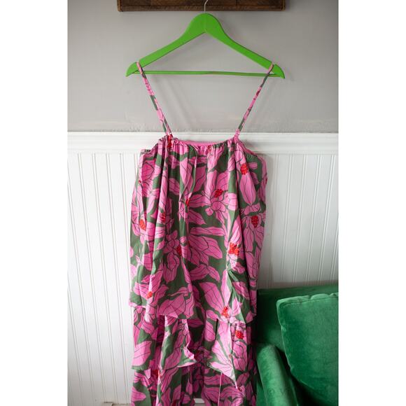 Anthropologie Corey Lynn Calter Tie-Shoulder Tiered Midi Dress Small NEW - Picture 4 of 5